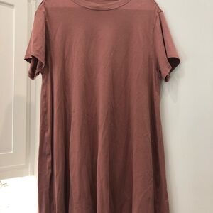 Casual Mauve T-Shirt Dress